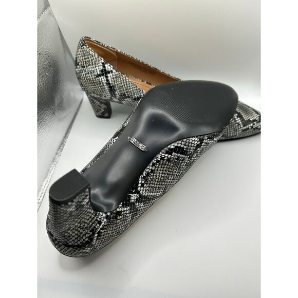 Vionic Madison Mia Snakeskin Pointed Toe Block Heels - Picture 6 of 8